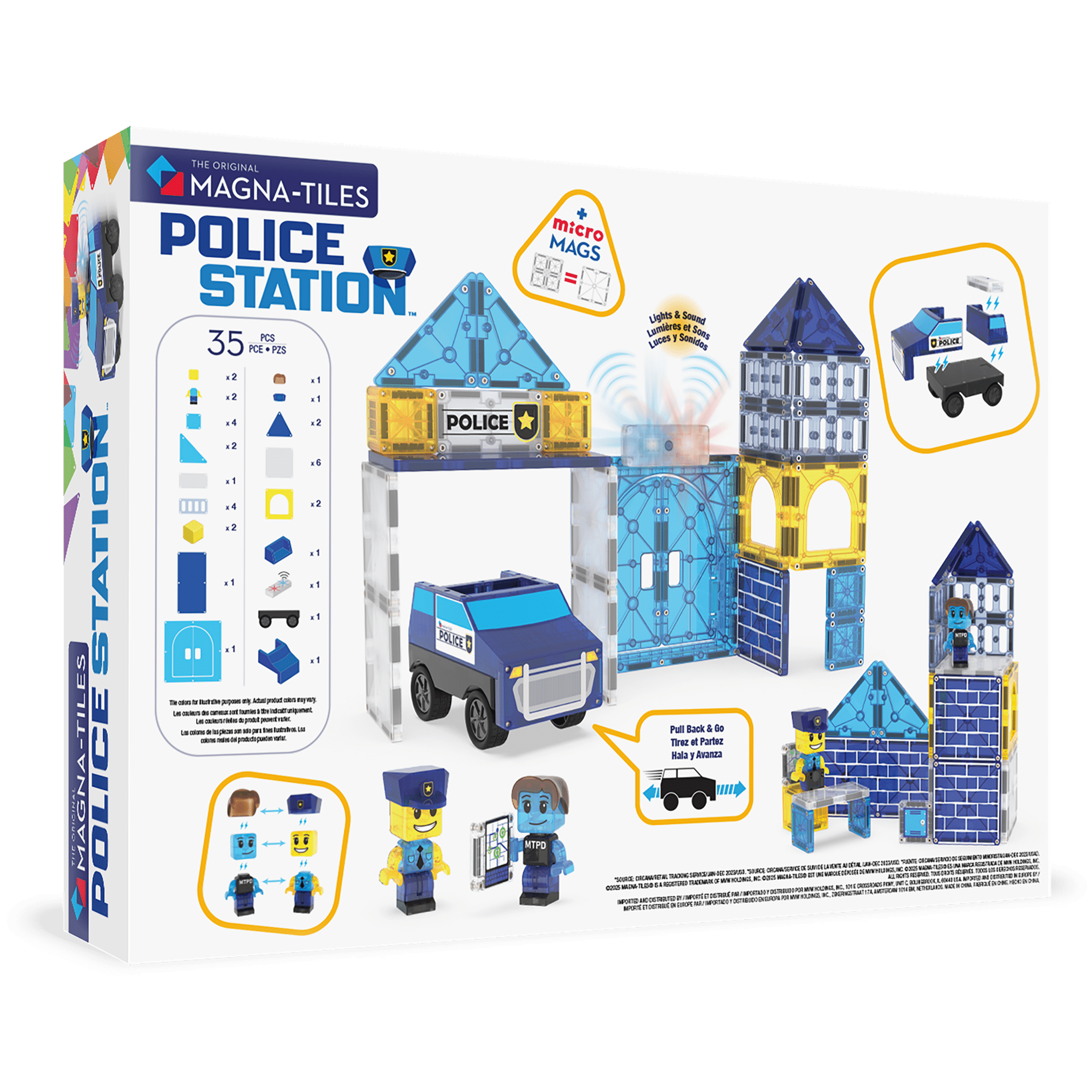 MAGNA-TILES Police Station