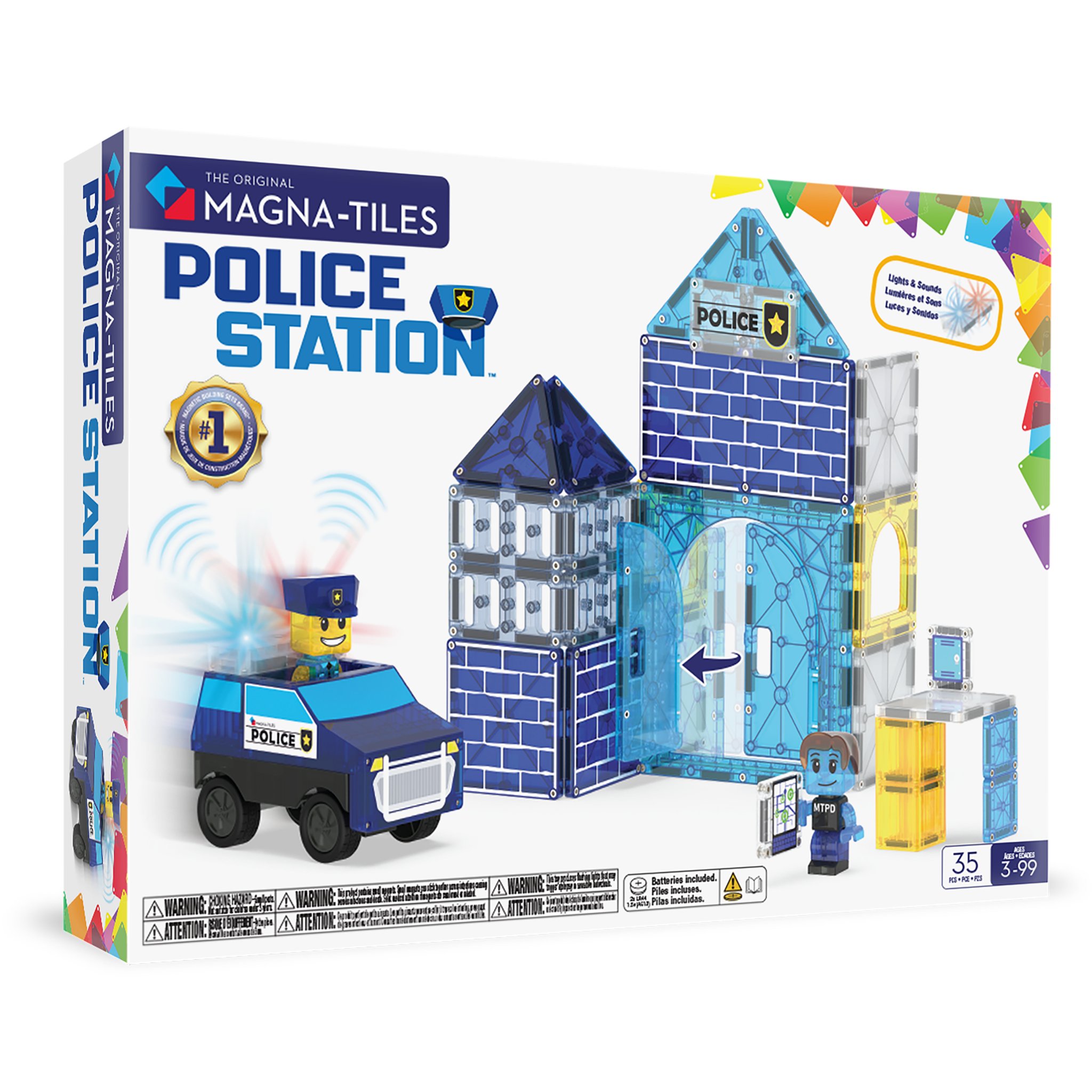 MAGNA-TILES Police Station