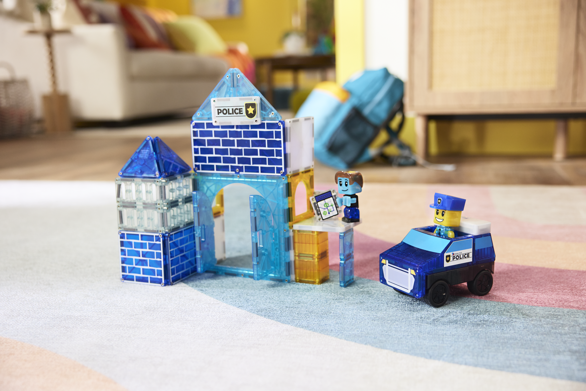 MAGNA-TILES Police Station