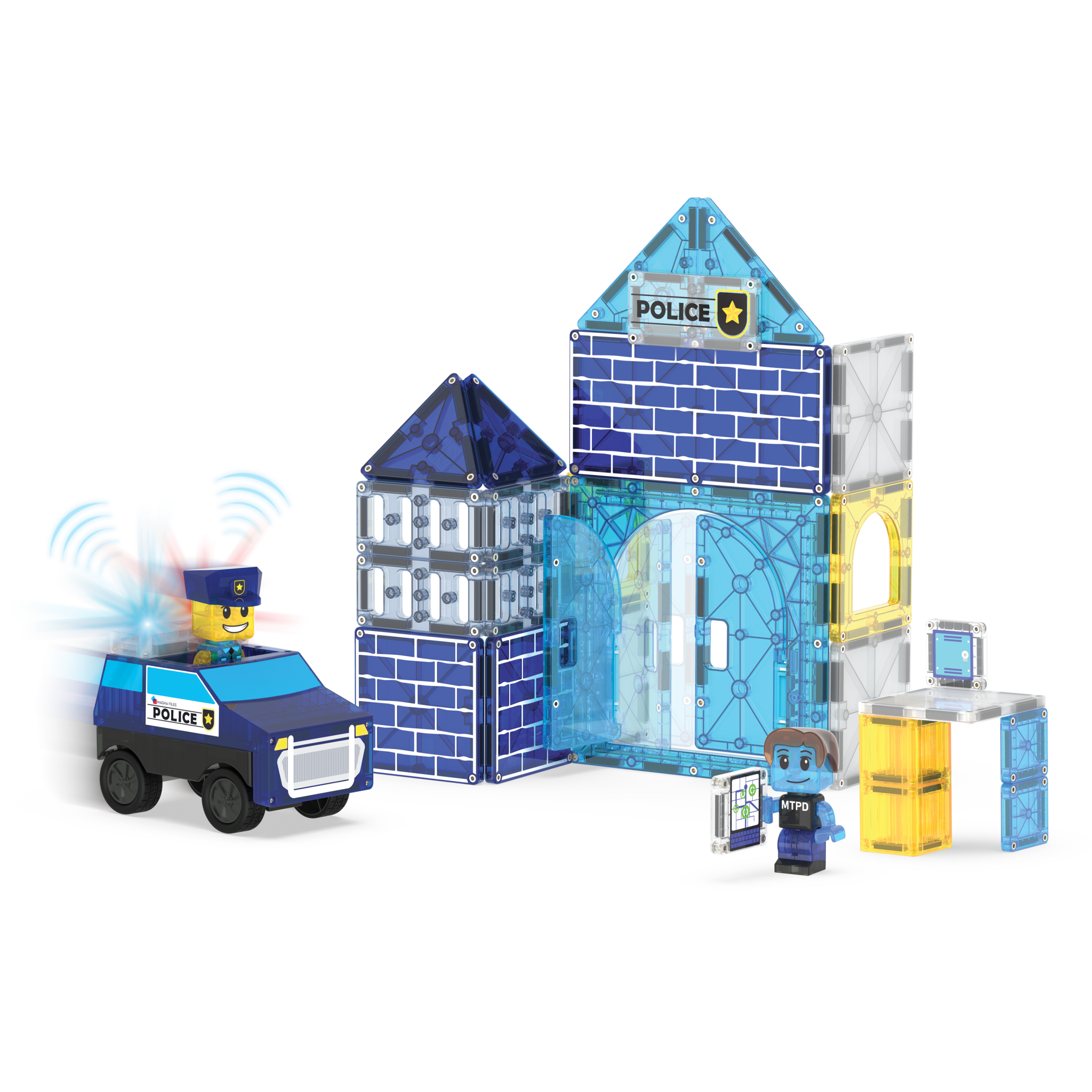 MAGNA-TILES Police Station